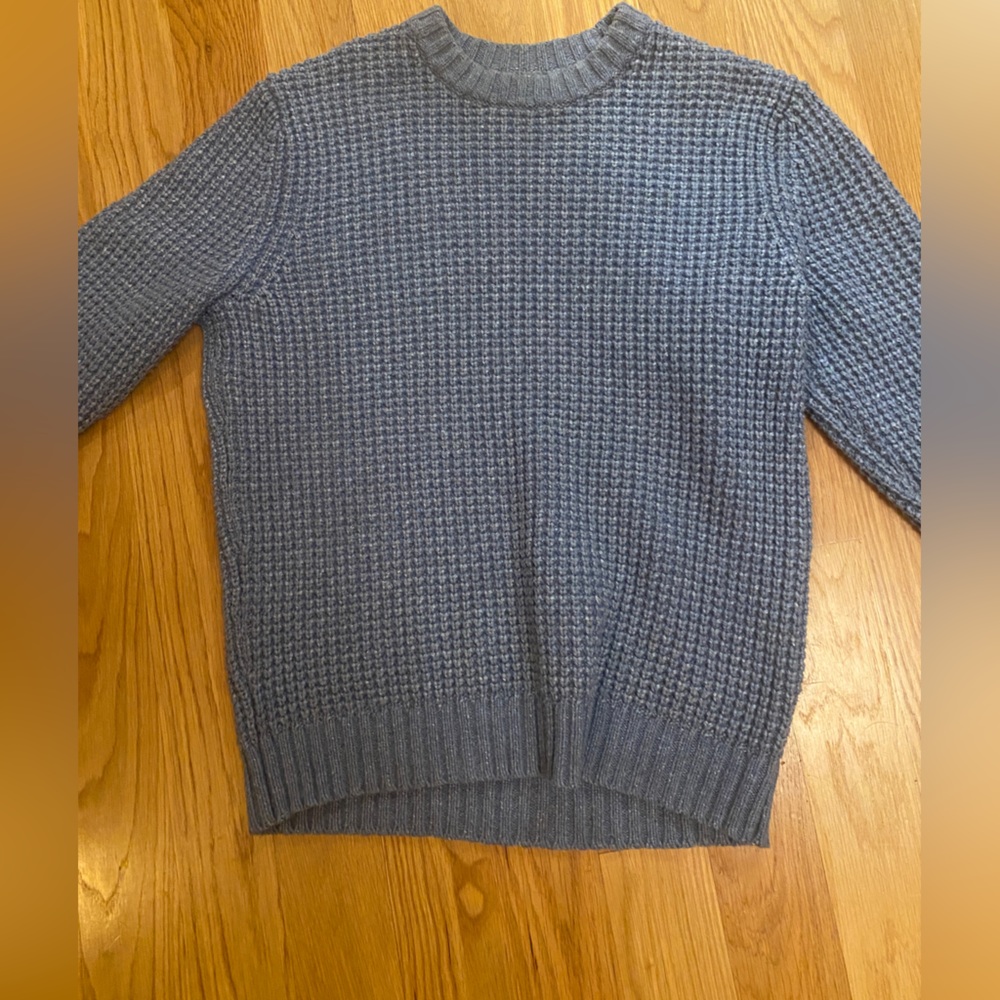 wellen waffle knit cotton blue